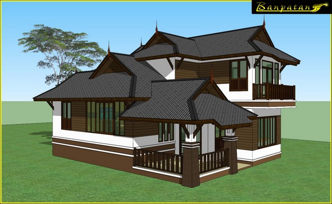แบบบ้านทรงไทยประยุกต์